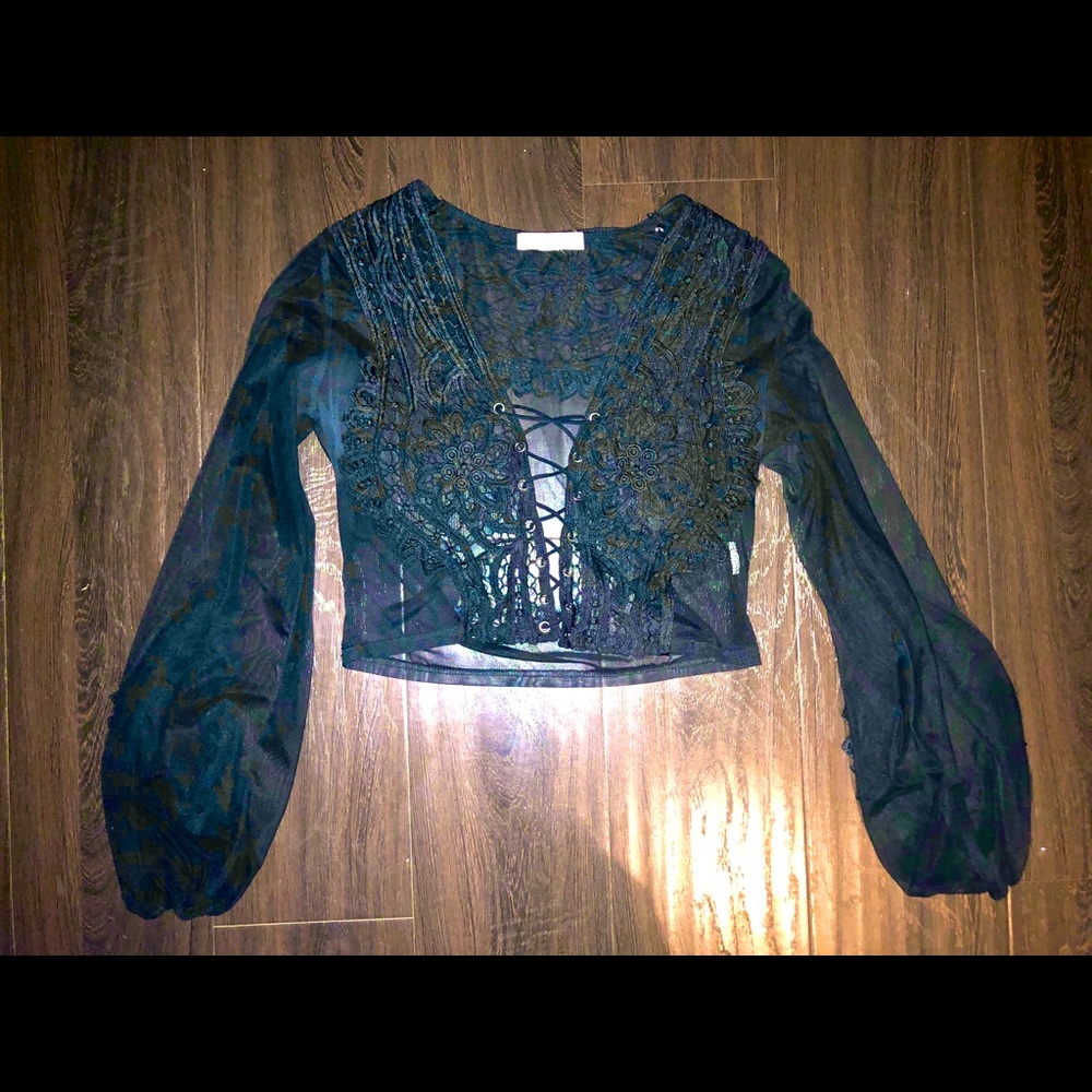Sheer Cropped Top